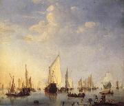 VELDE, Willem van de, the Younger Ships in the Roads oil